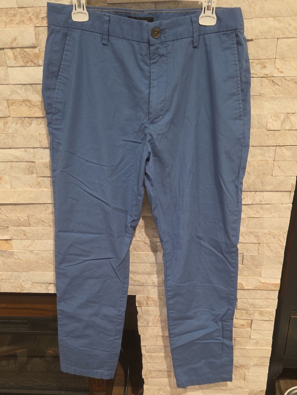 Blue Men's Casual Banana Republic Flat-Front Pants